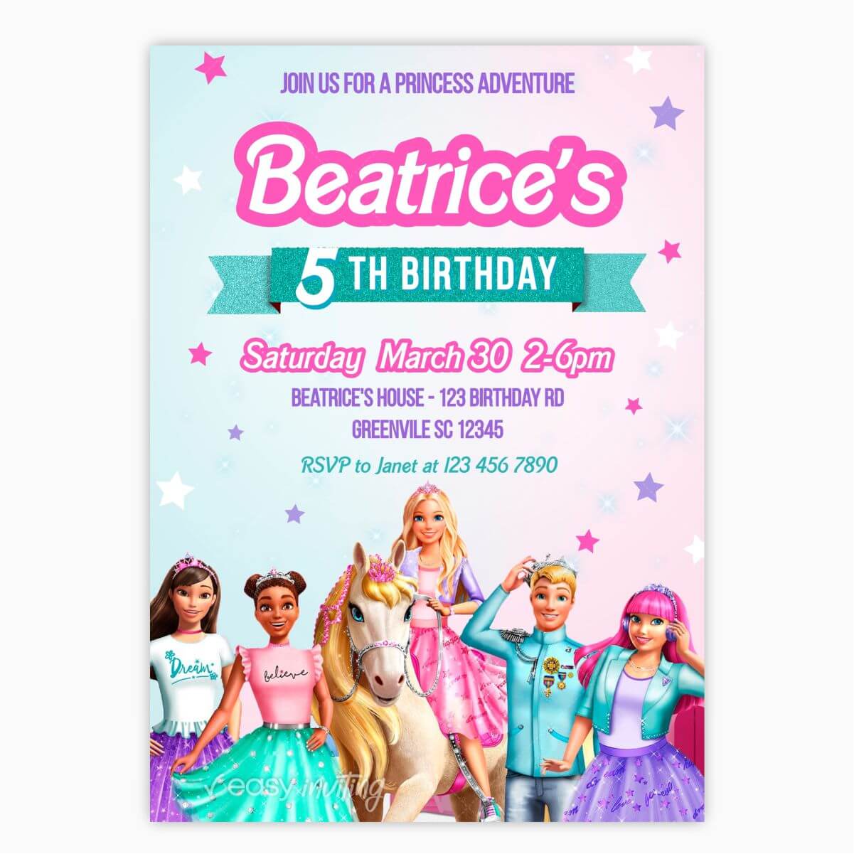 Barbie Dreamhouse Adventure Birthday Party Printable Files  Adventure  birthday party, Barbie birthday party, Barbie dream house
