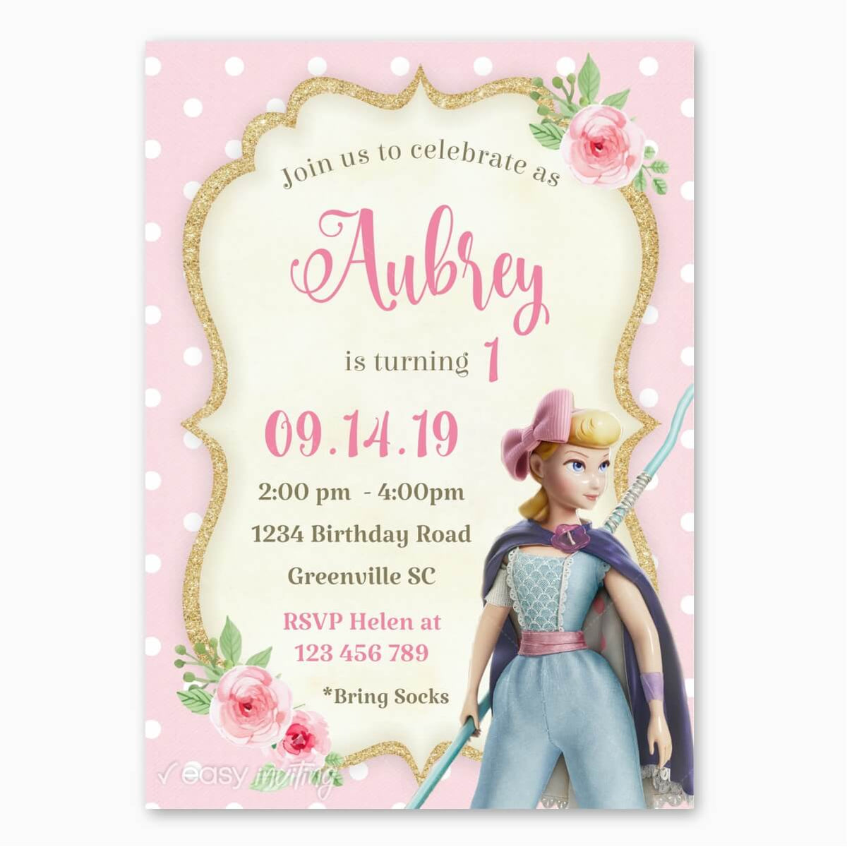 Editable Dolls Theme Video Invitation, Dolls Animated Invitation