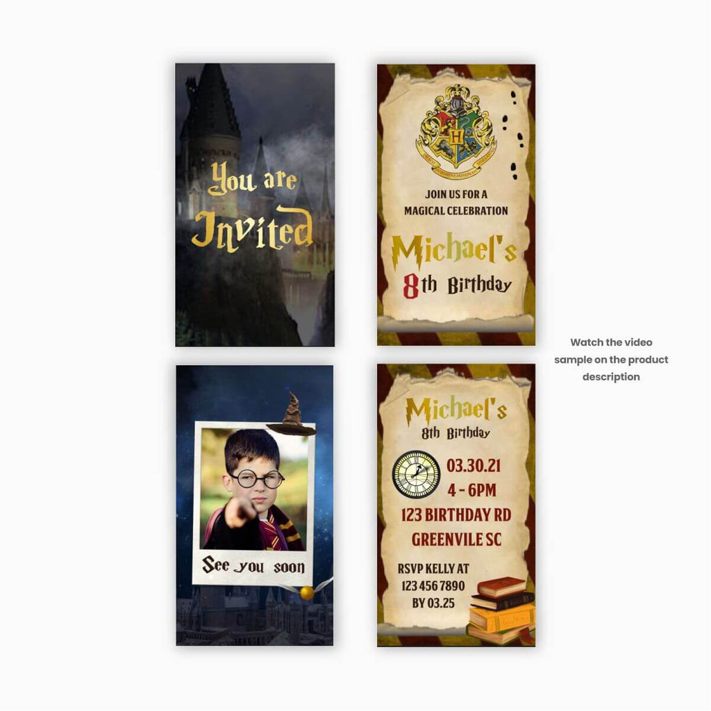 Simple Harry Potter Birthday Invitation