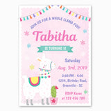 Llama Birthday Invitation