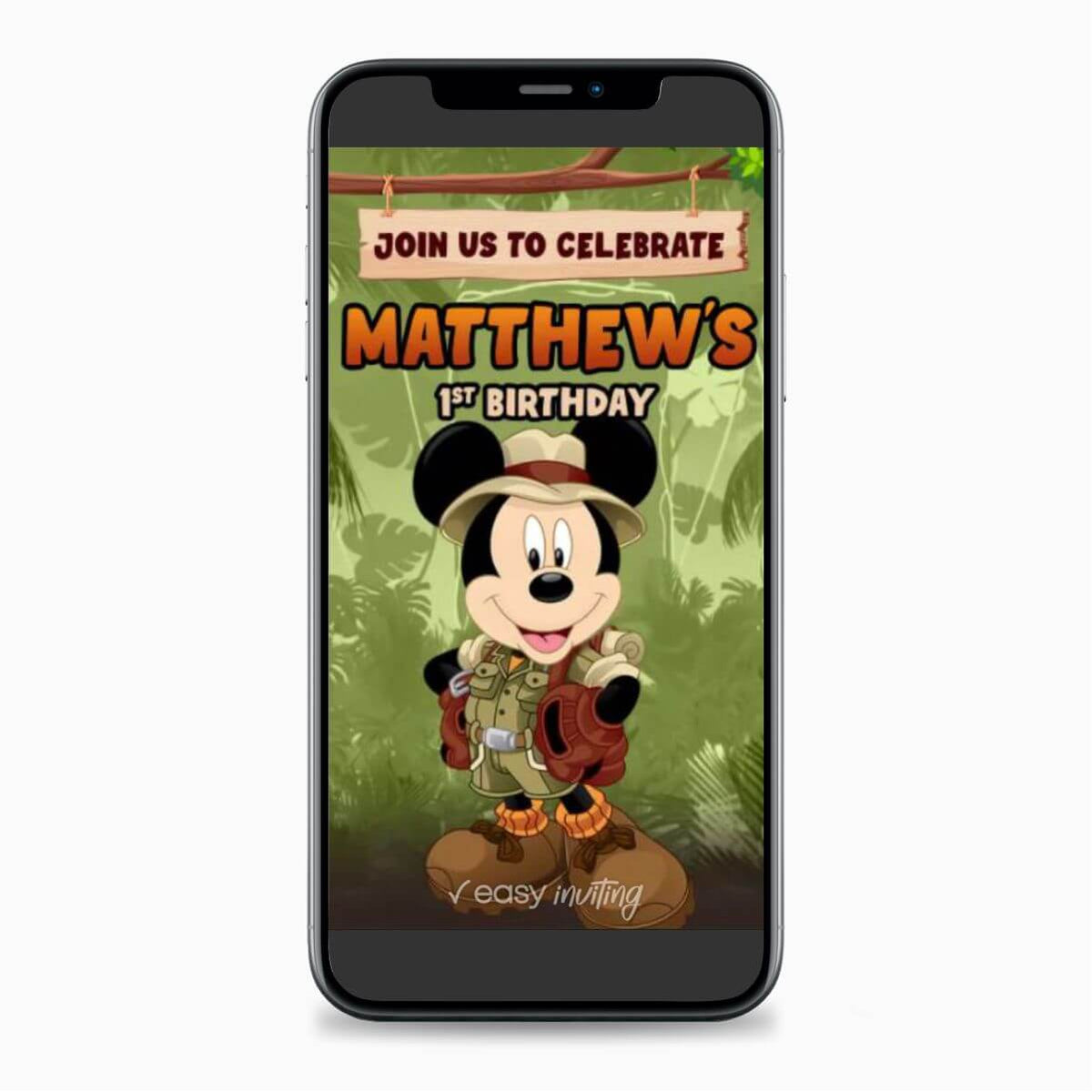 Mickey Safari Video Invitation | Easy Inviting