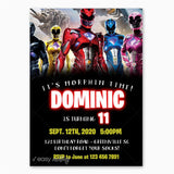 Power Rangers Birthday Invitation