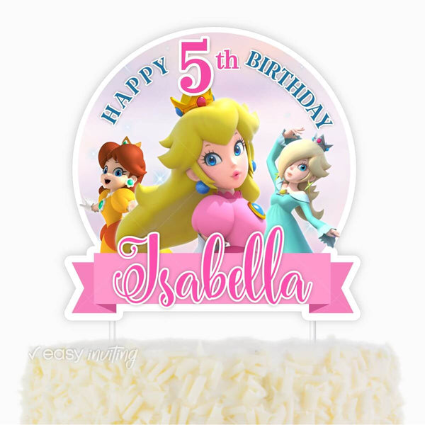 Princess Peach and Daisy Cake Topper / Super Mario Princess Peach / Castle  / Princess Peach / Daisy / Princess Peach Birthday Party 