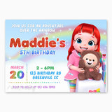 Rainbow Ruby Birthday Invitation