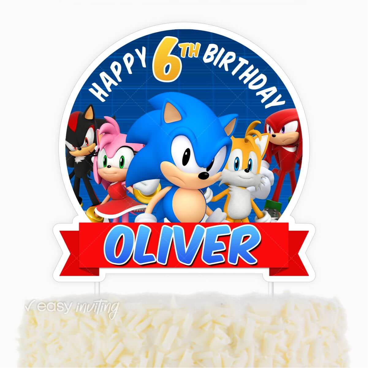 Sonic the Hedgehog Edible Cake Toppers – Cakecery