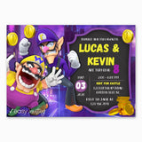 Wario and Waluigi Birthday Invitation