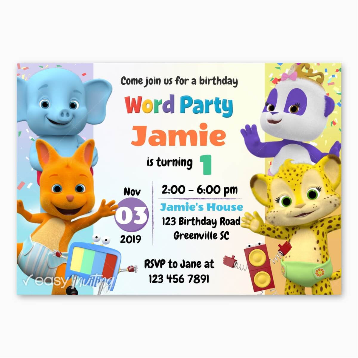 MS Word Invitation Card Template for Son's Birthday  Birthday invitation  card template, Free birthday invitations, Birthday invitations